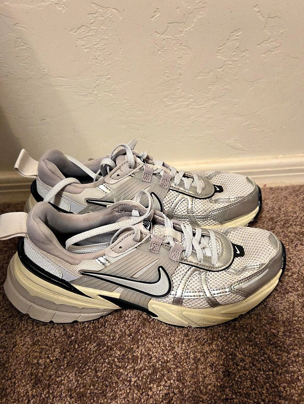 Nike V2K Run Summit White Metallic Silver Sneakers